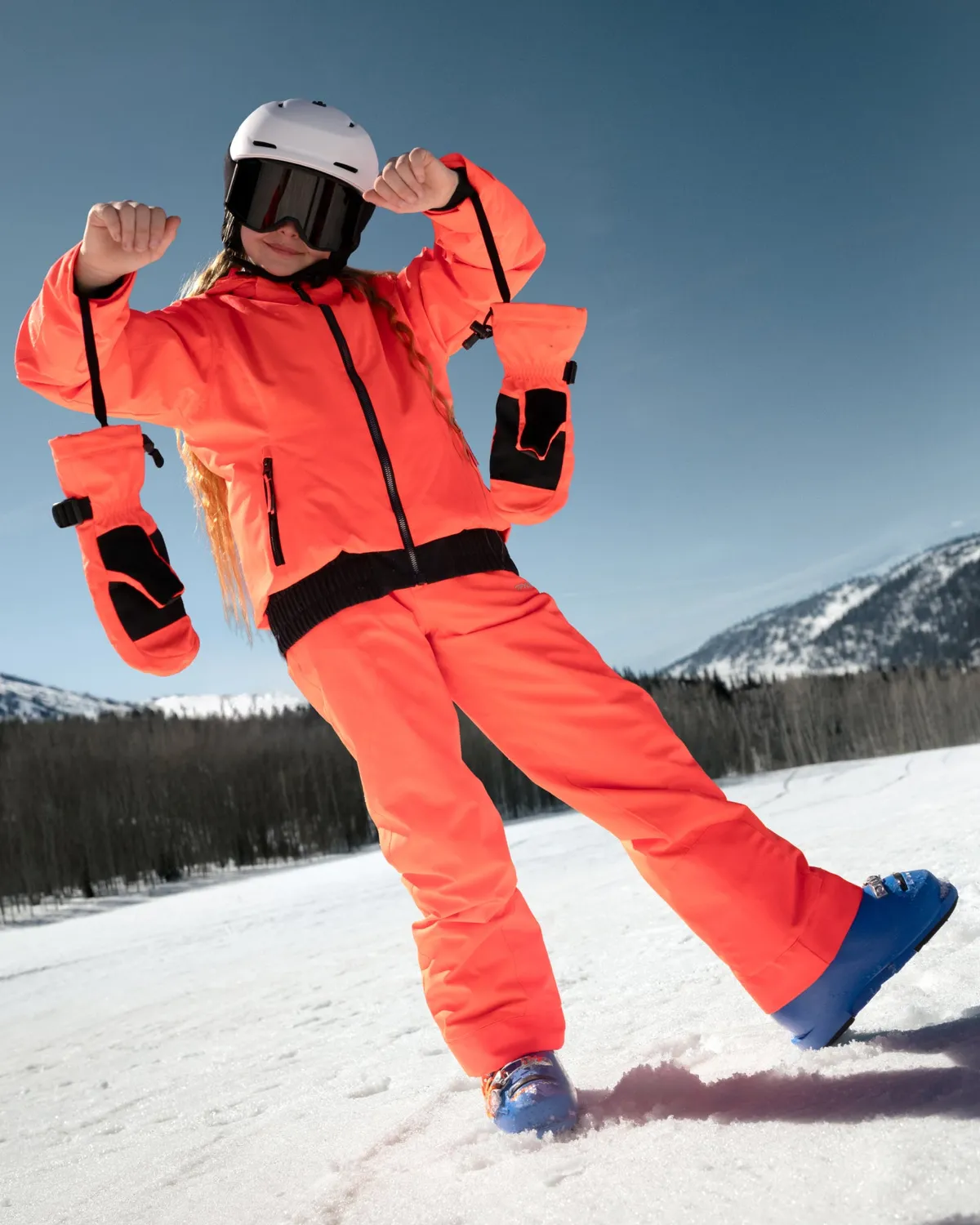 Spyder Olympia skibukse jente electric coral vanntett