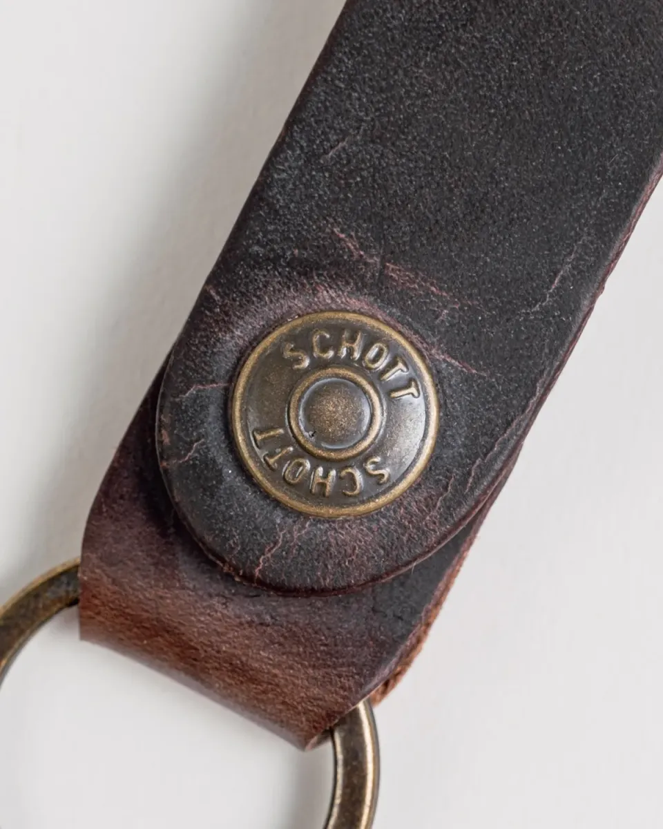 Schott NYC A501 nøkkelring skinn svart Horween