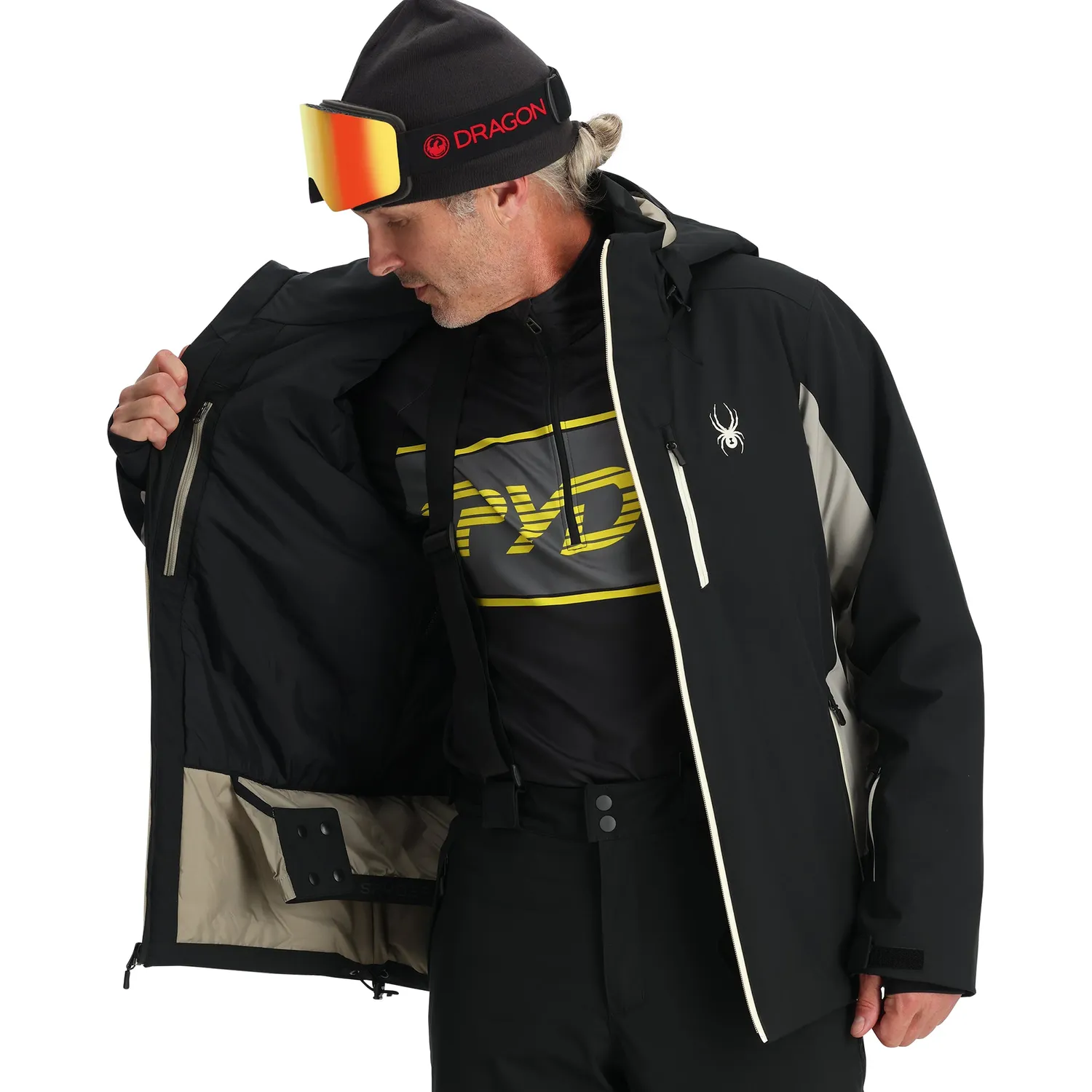 Spyder Vertex skijakke BLACK vanntett 10K