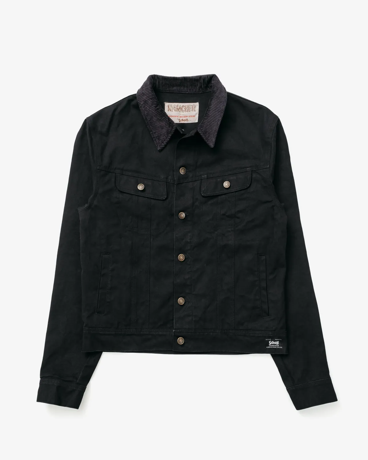 Schott NYC 8603 truckerjakke i canvas 16oz