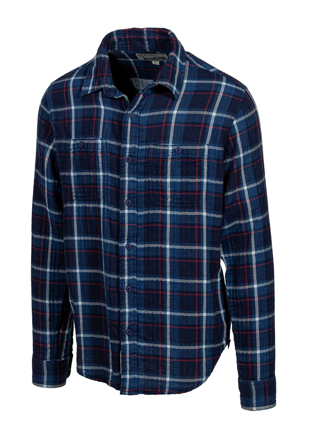 Schott NYC SH2309 arbeidsskjorte navy rutete bomull