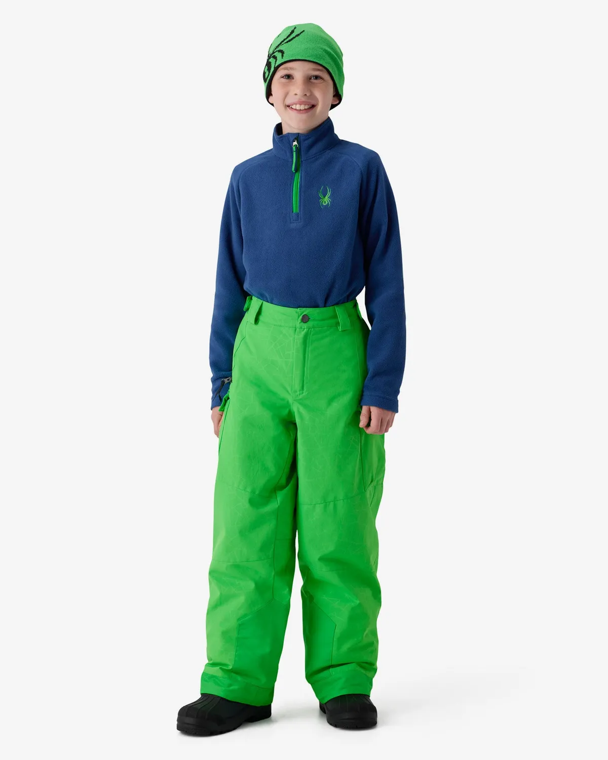 Spyder Kicker skibukse gutt Black isolert