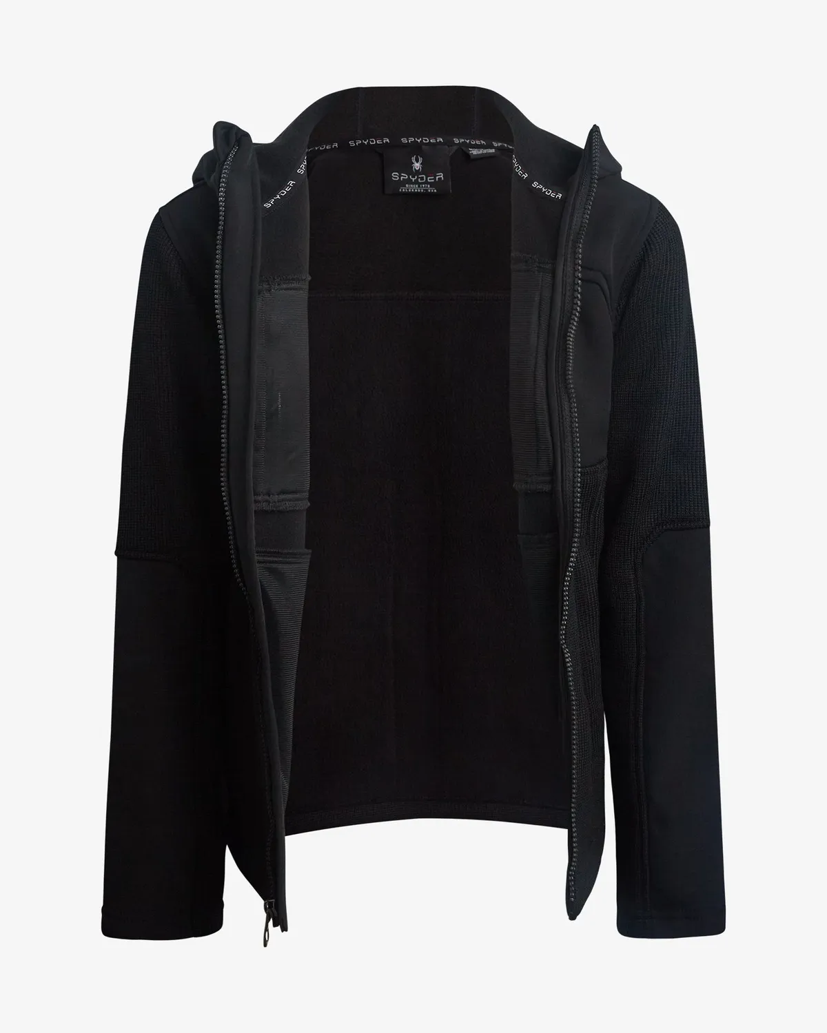 Spyder Sweater fleecejakke gutt Black softshell