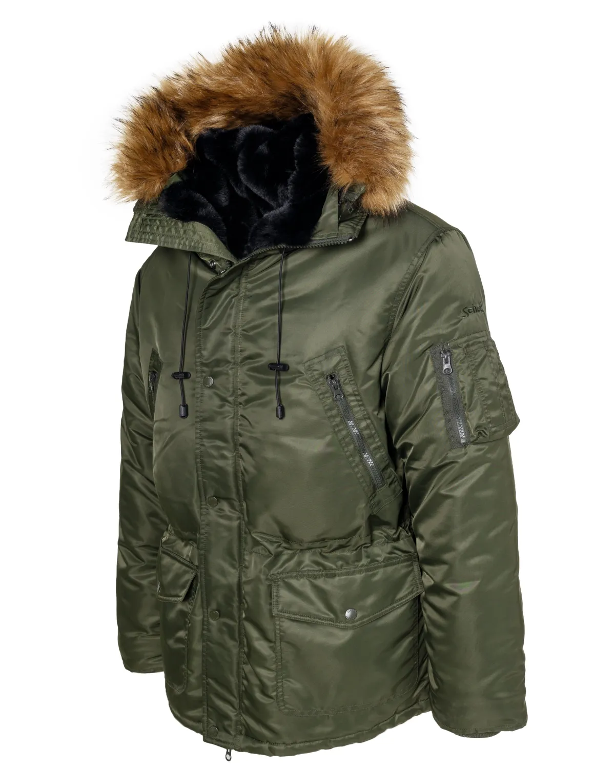 Schott NYC 9238 N-3B vinterjakke svart – nylon
