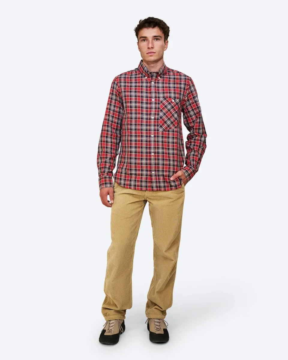 The Mountain Studio G-10 Button Down flanellskjorte Fudge rutete