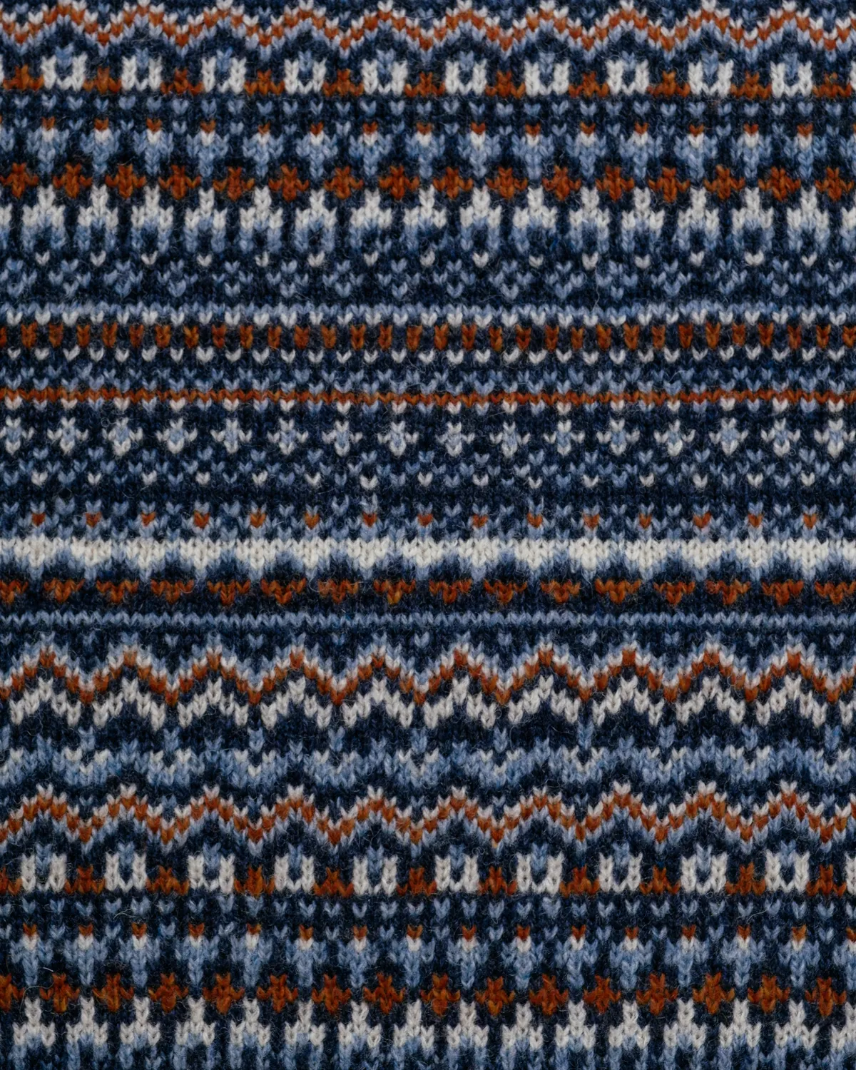 Schott NYC SW2460 genser blå fair isle ull