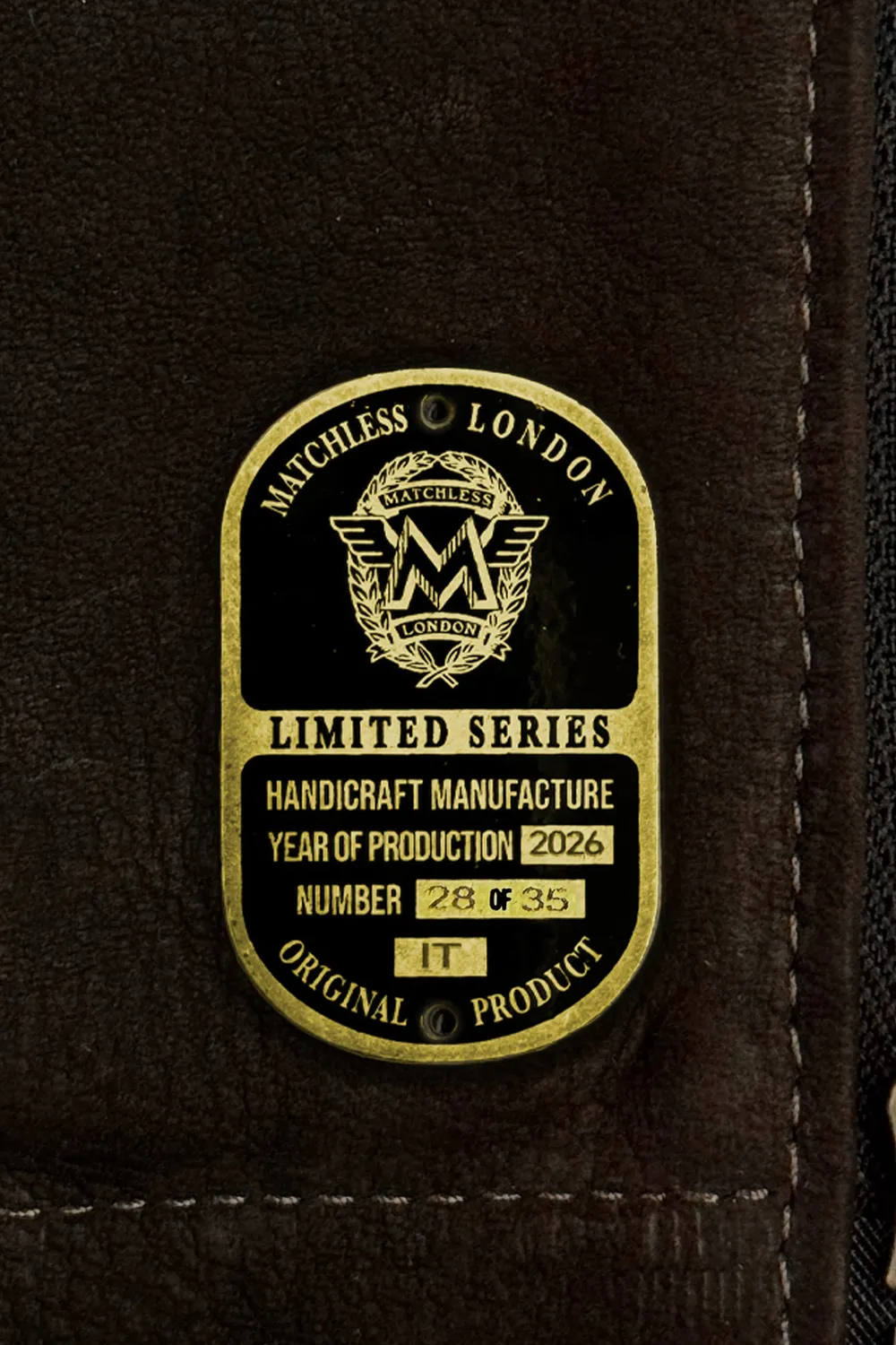 Matchless Shotgun skinnjakke deep brown nubuck