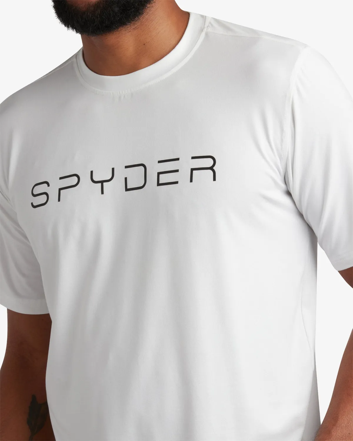 Spyder Short Sleeve Wordmark Tee t-skjorte hvit stretch