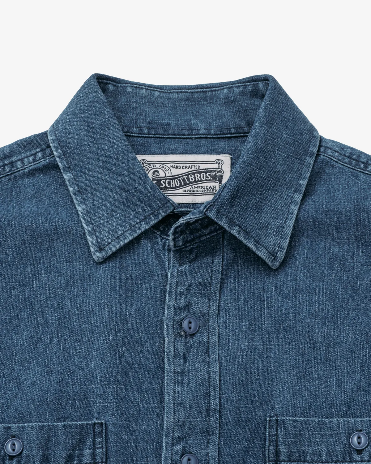 Schott NYC SH2534 denimskjorte Indigo