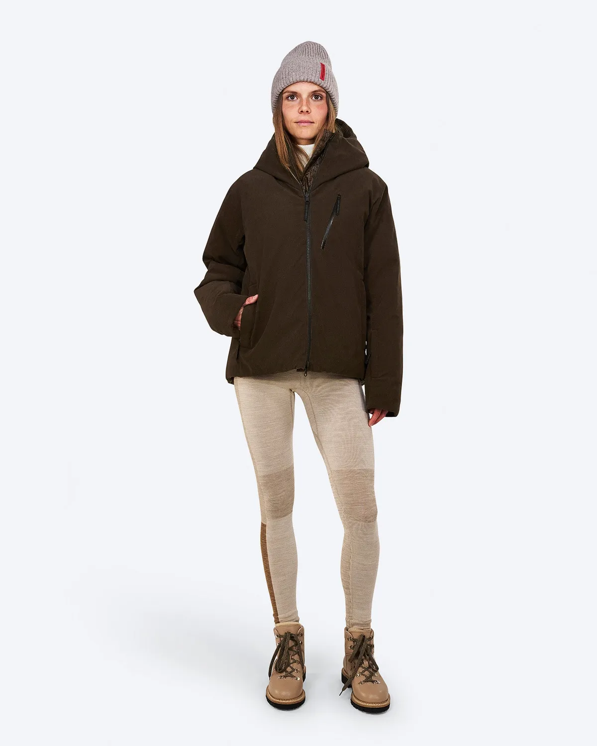 The Mountain Studio D-5 WC Reversible Cord dunjakke Delicioso Brown vendbar
