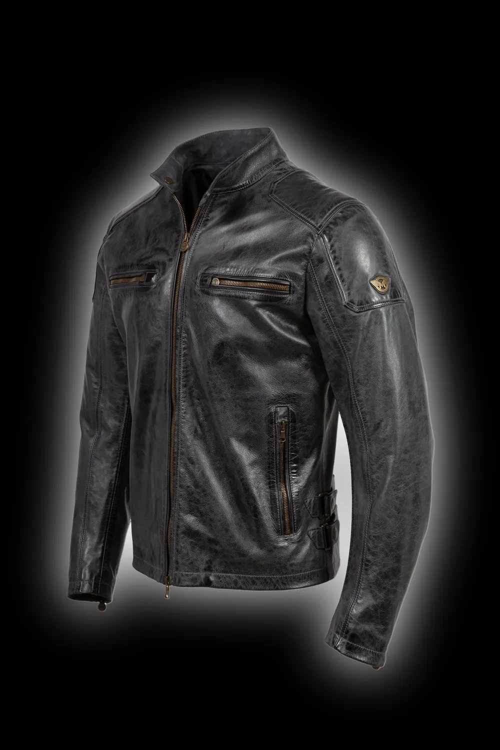 Matchless Captain Jacket skinnjakke antikk svart nubuck