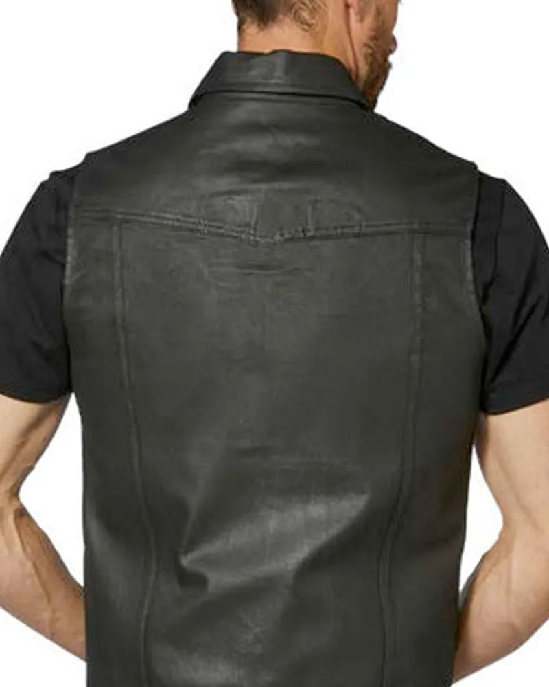 Rokker Club Vest motorsykkelvest svart cordura