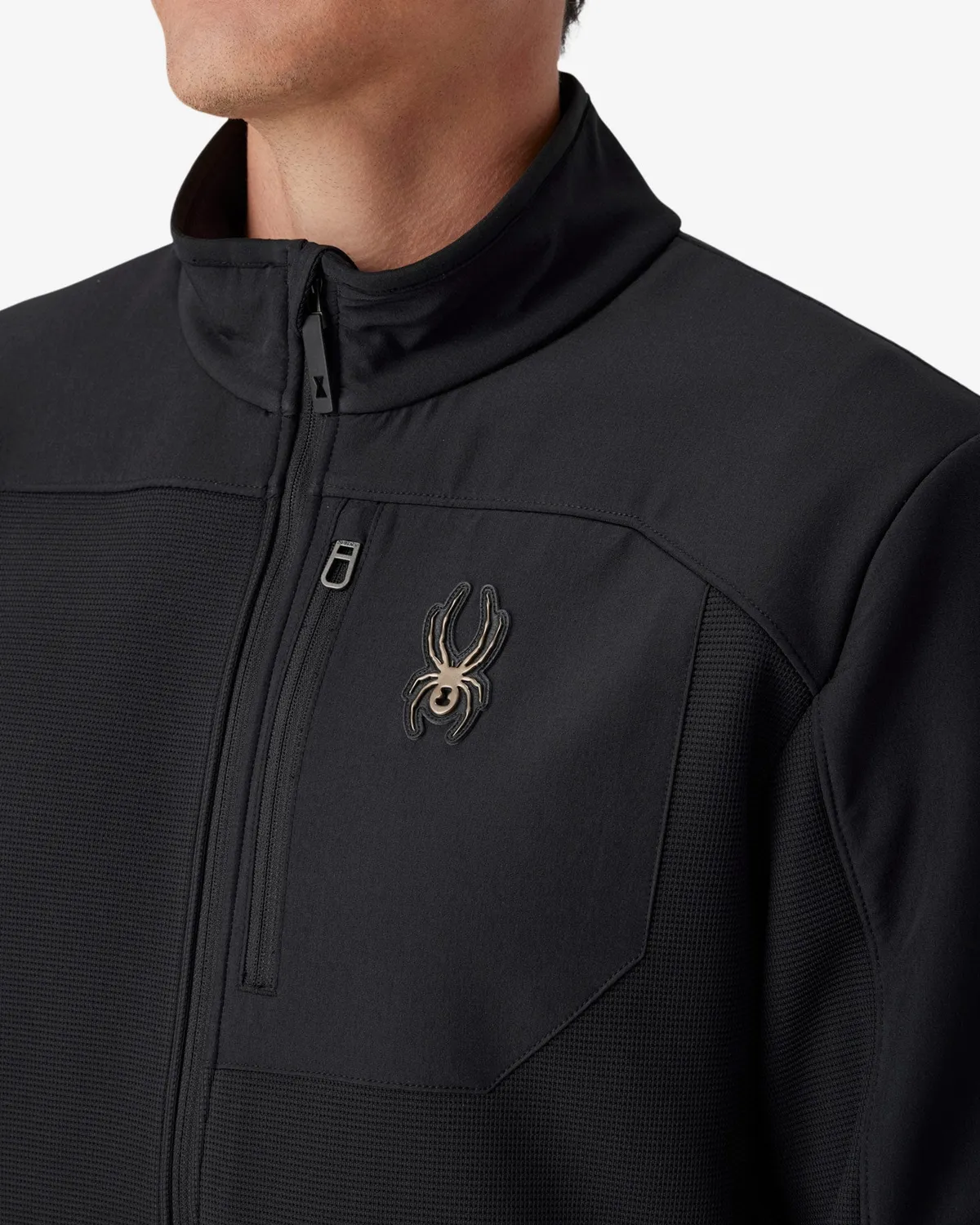 Spyder Web Shellfleece jakke herre svart vanntett