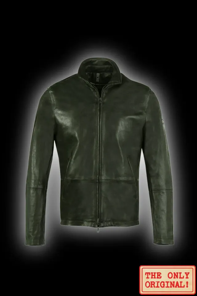 Matchless Mission Action Blouson skinnjakke british green nappa