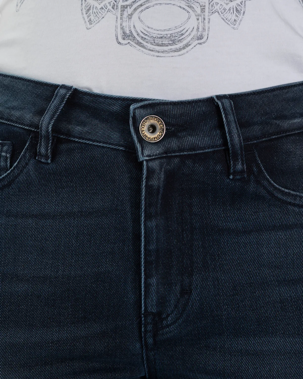 Rokker ROKKERTECH Mid Straight motorsykkeljeans blå