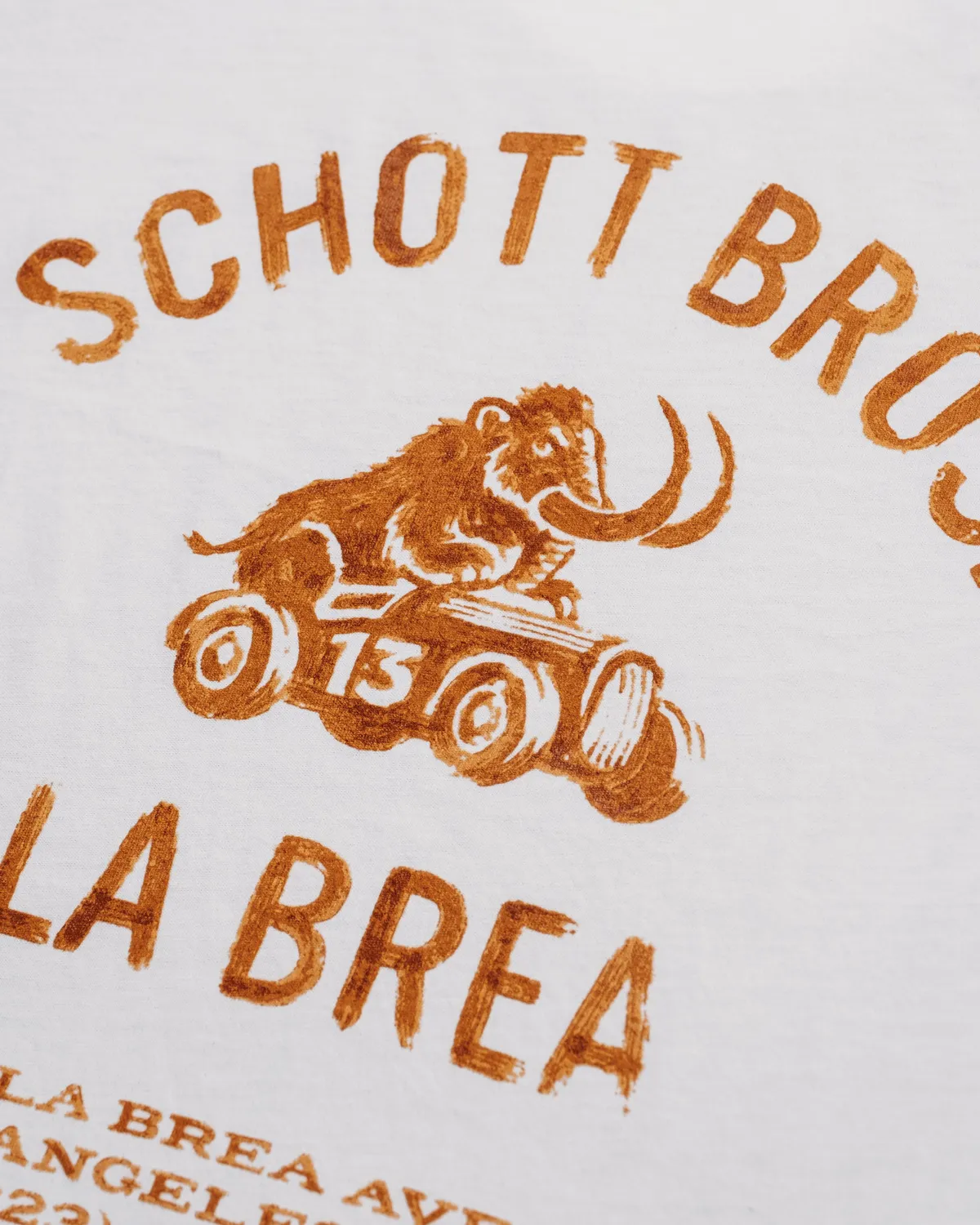 Schott NYC TLA56 t-skjorte off white bomull