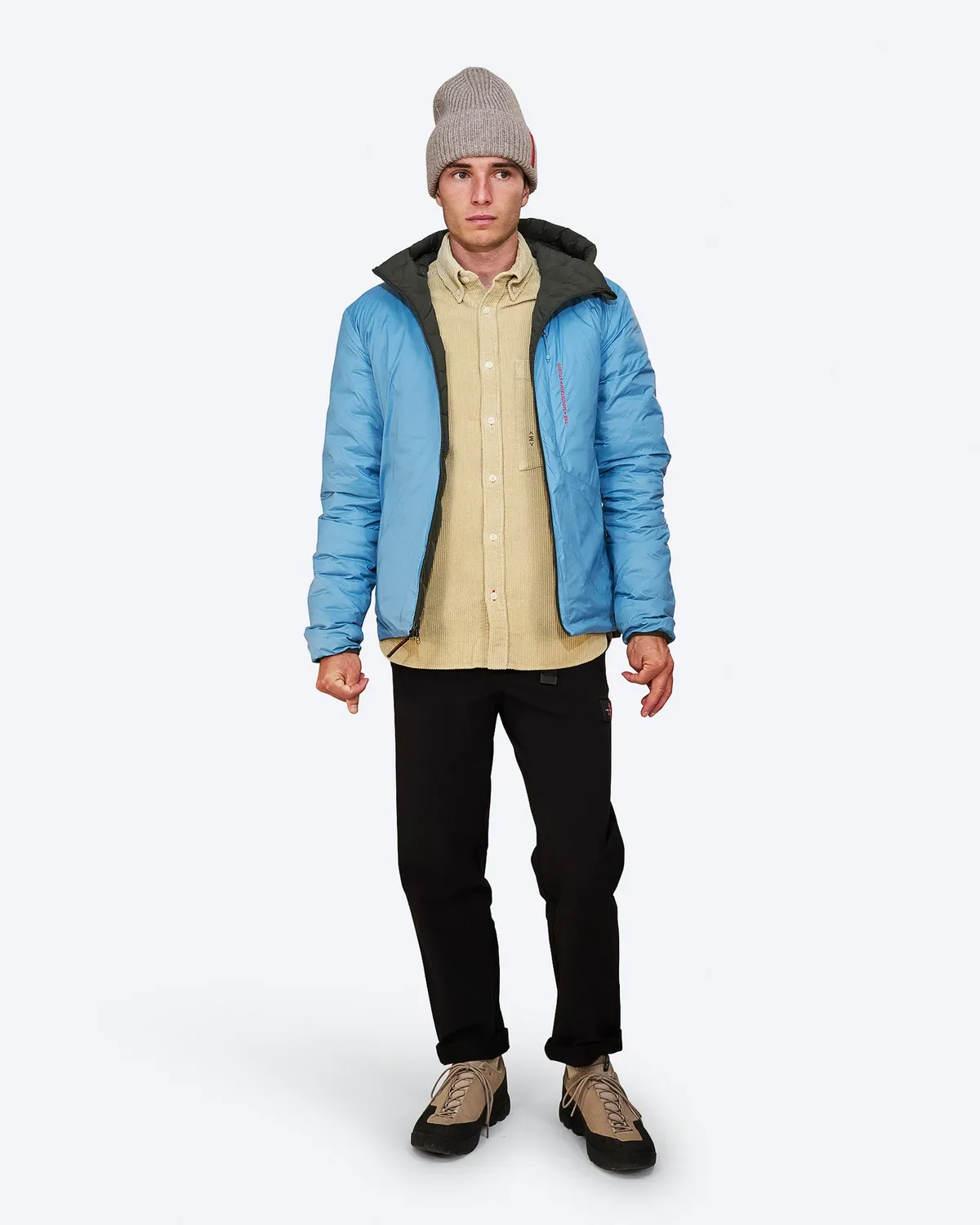 The Mountain Studio D-3 RL dunjakke herre Peat-Niagara vendbar