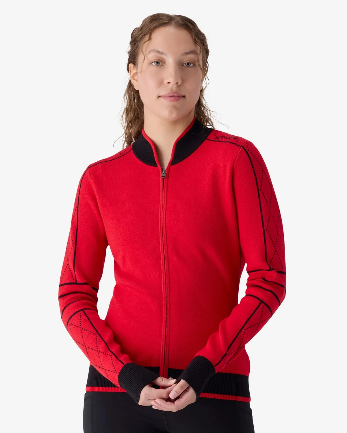Spyder Spritz skijakke dame svart strikket
