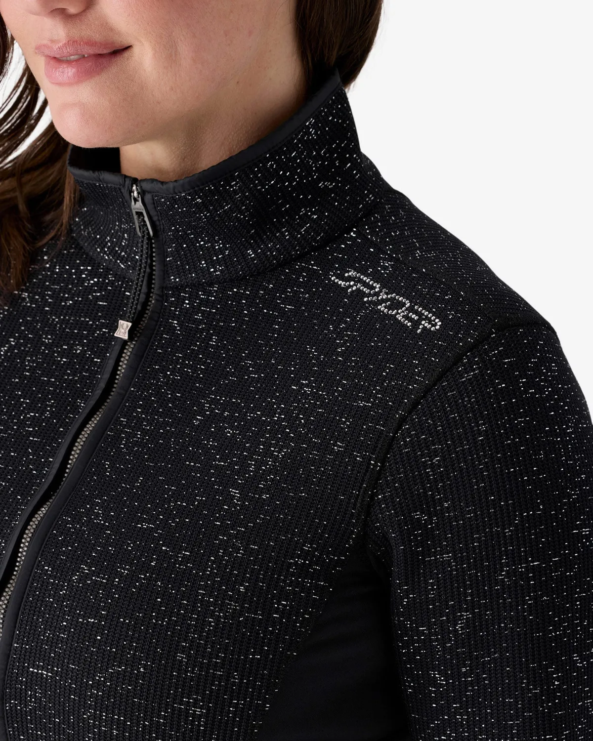 Spyder Luxe Sweater fleecejakke dame svart lett