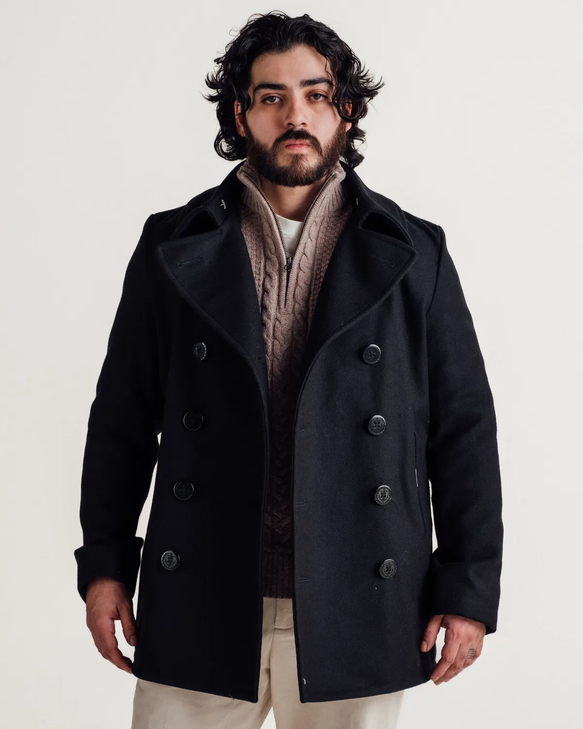 Schott NYC 751 peacoat navy ull smal