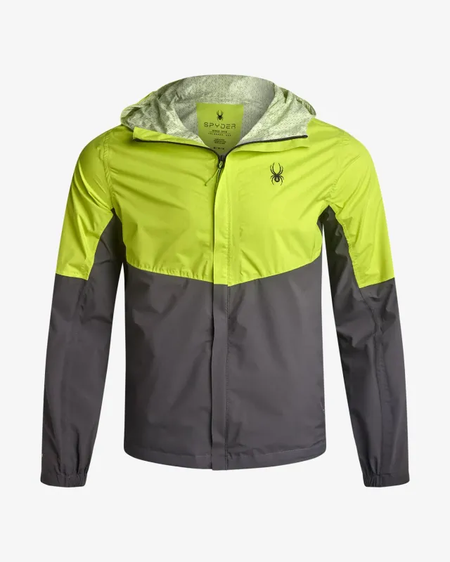 Spyder Cloudy Day regnjakke herre Lime vanntett