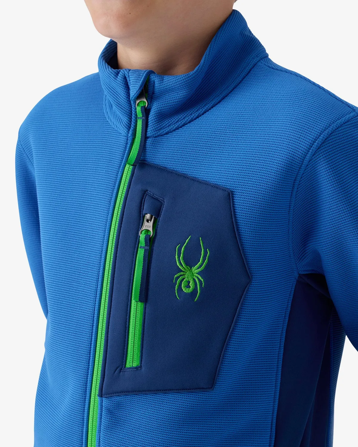 Spyder Bandit fleecejakke gutt Bold Blue stretch