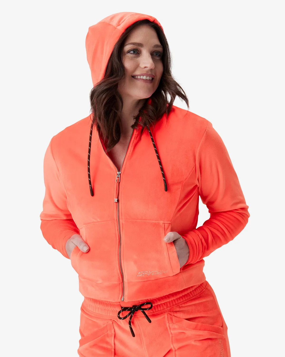 Spyder Shimmer velourjakke dame Electric Coral avslappet