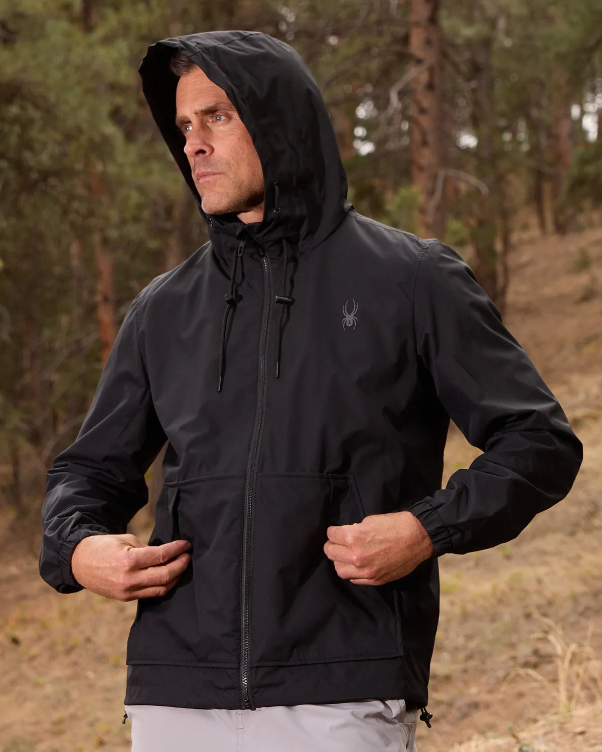 Spyder Gale Windbreaker vindjakke Black lett
