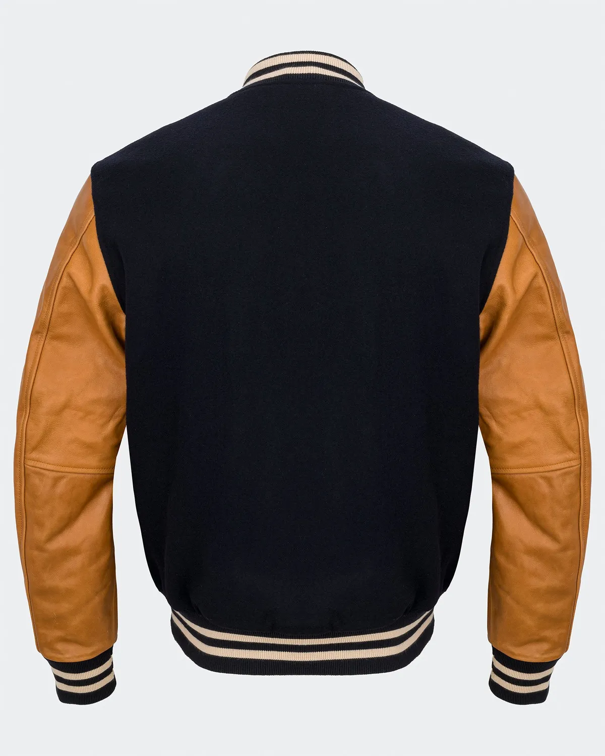 Rokker College motorsykkeljakke navy ull skinn AA