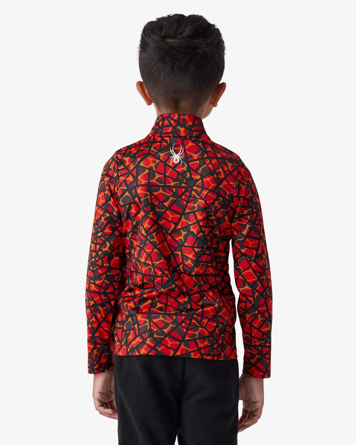 Spyder Challenge Quarter Zip genser barn orange UPF 50+