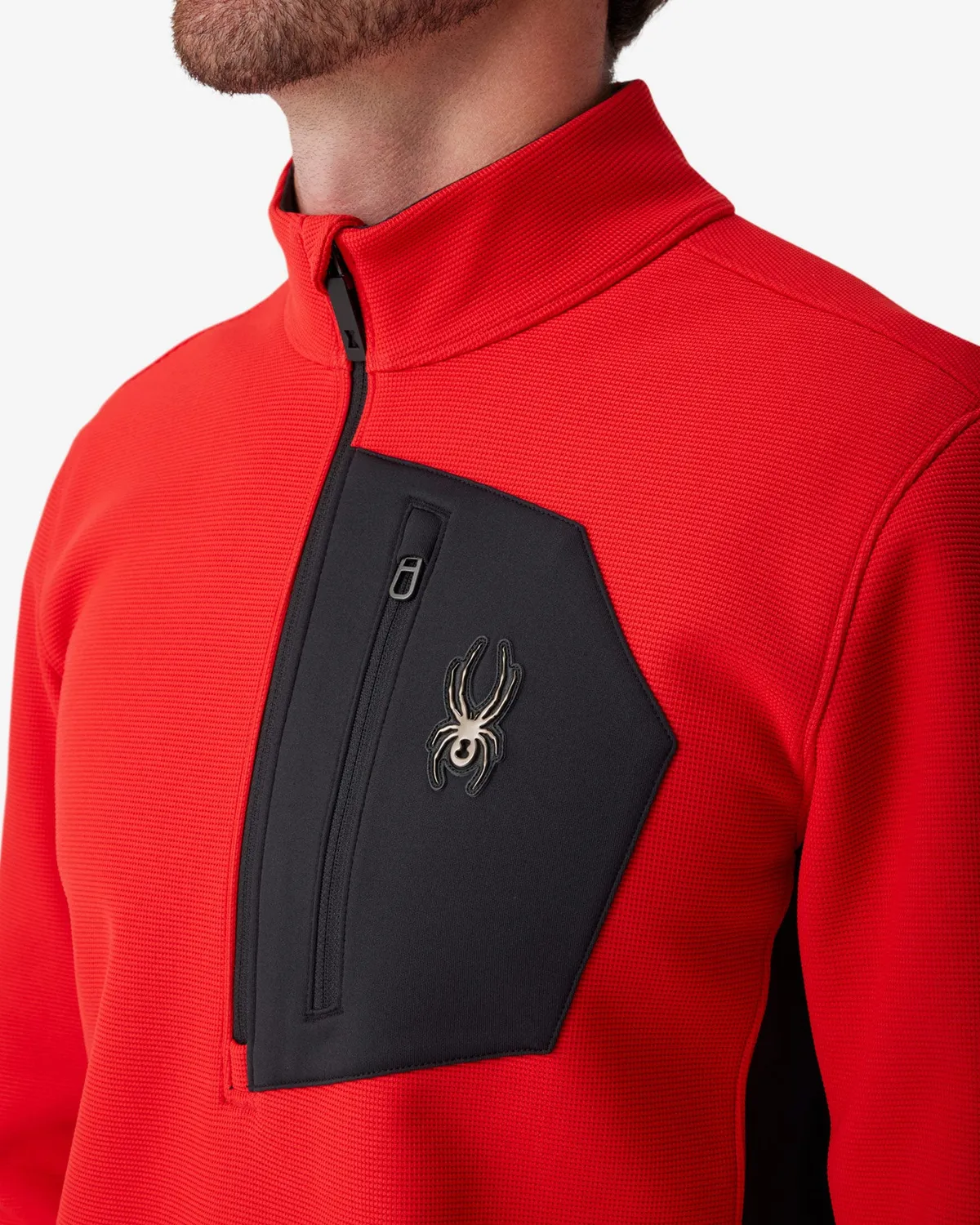 Spyder Bandit Sweater Fleece Quarter Zip rød