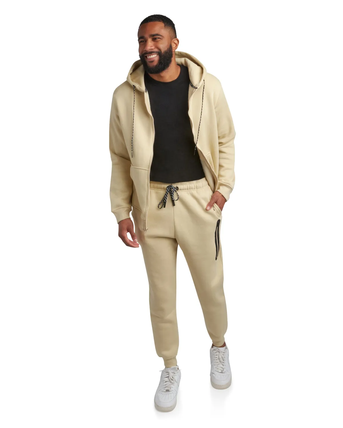 Spyder fleece joggesett herre skygrå 2-delt