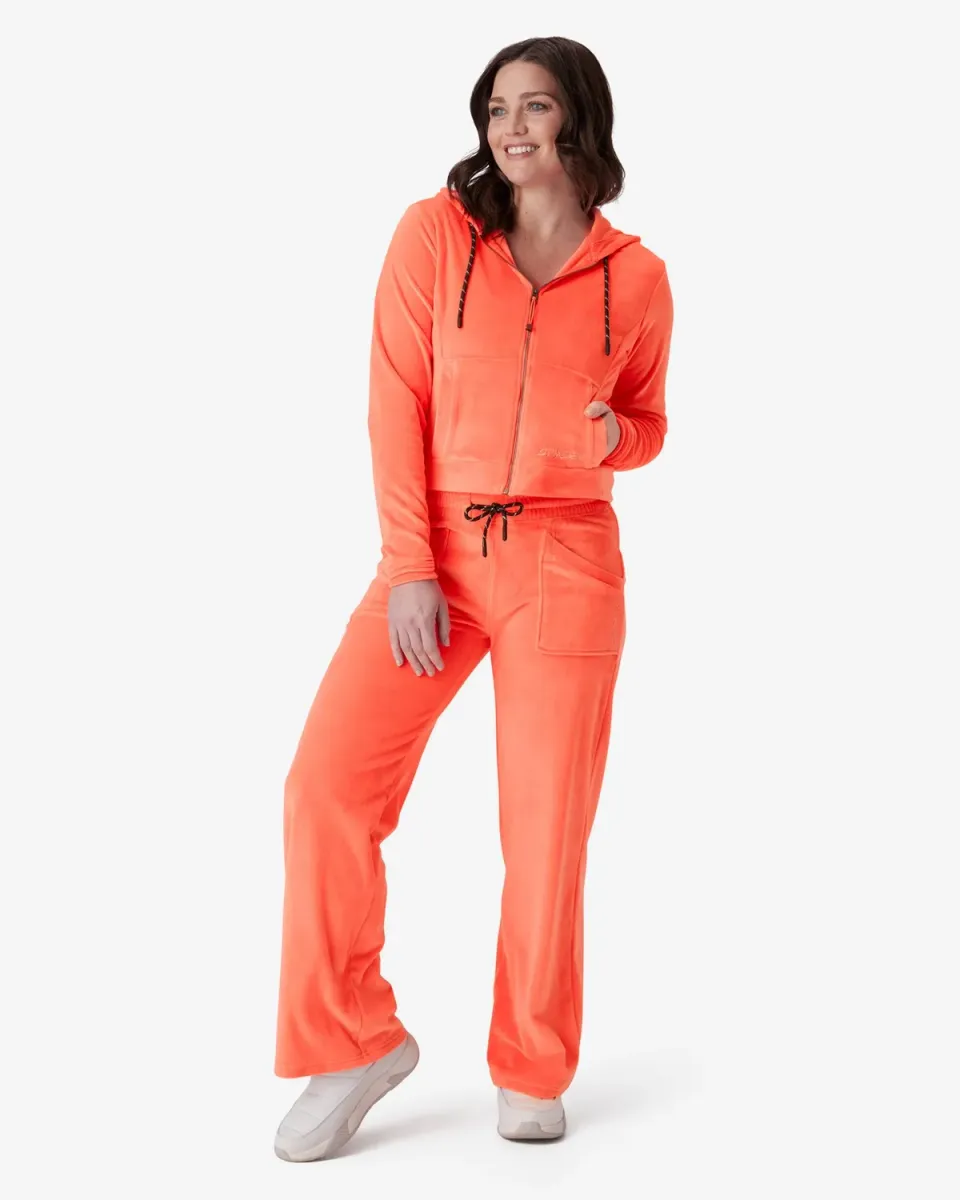 Spyder Shimmer velurbukse dame coral avslappet