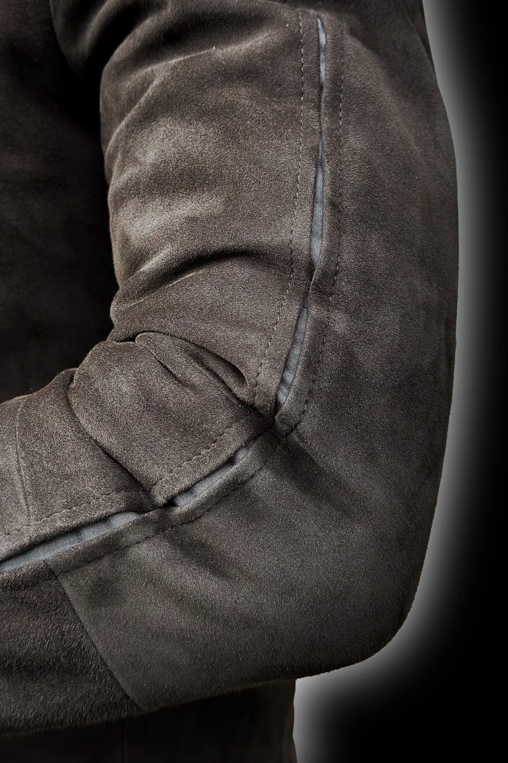 Matchless Mission Combat skinnjakke deep grey semsket