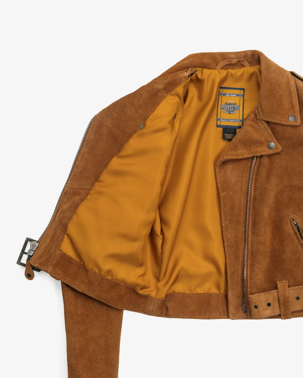 Schott NYC 318W skinnjakke saddle cropped dame