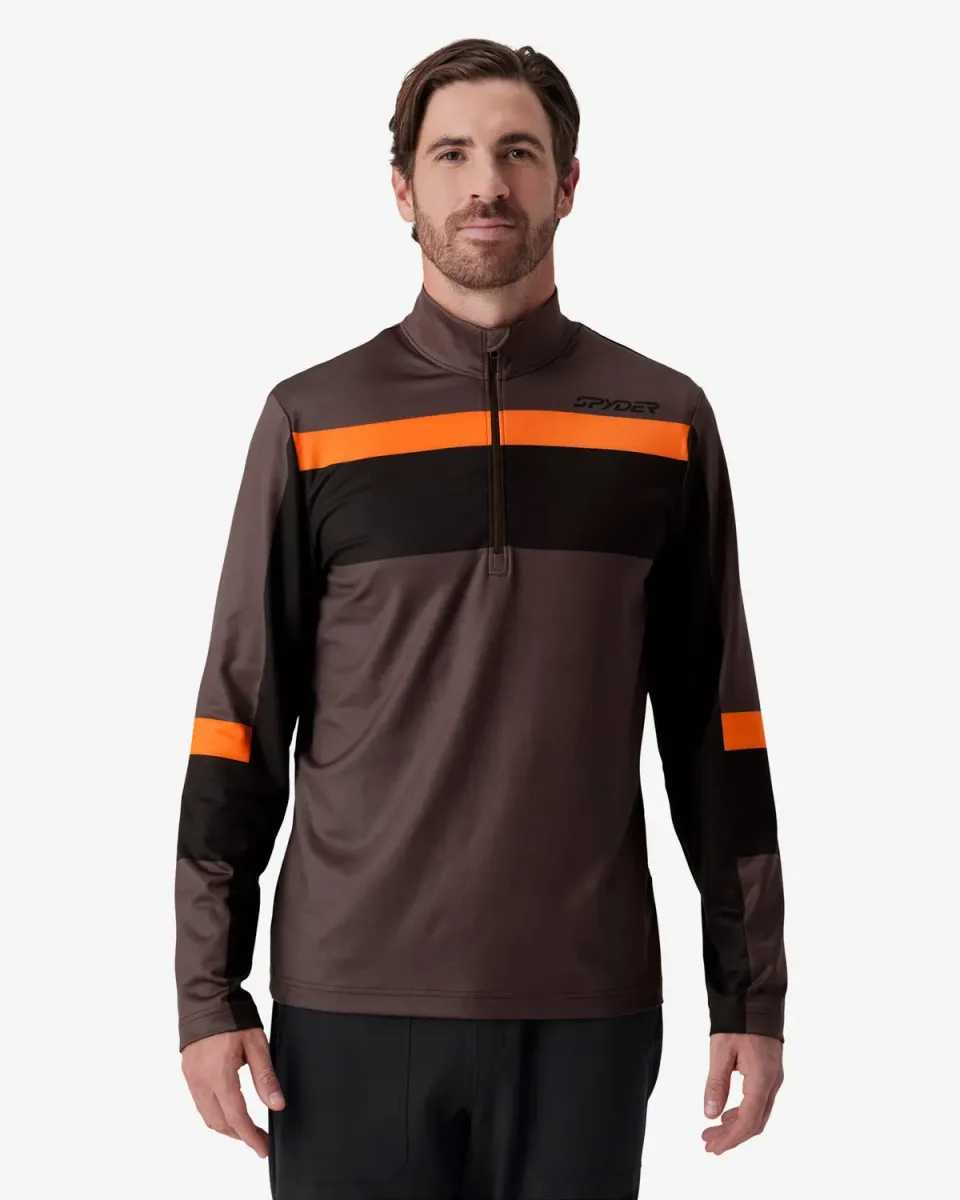 Spyder Podium Quarter Zip genser mocha stretch