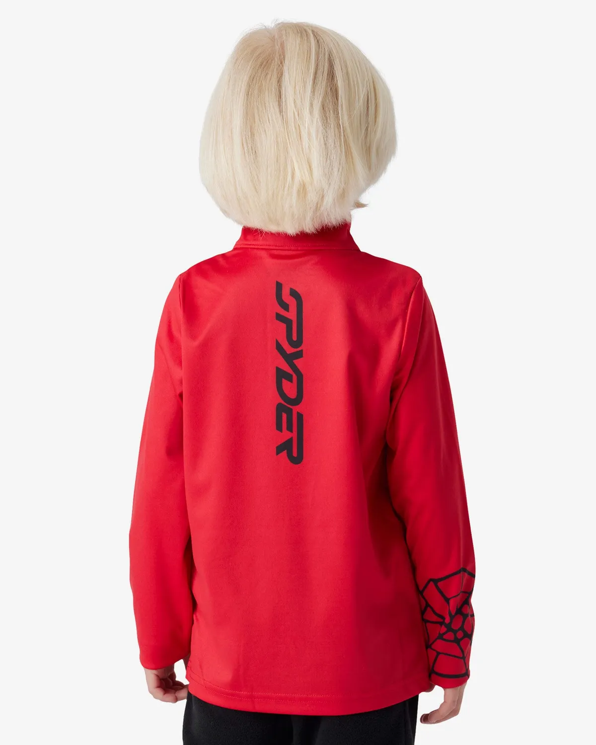Spyder Challenge guttegenser rød halvzip