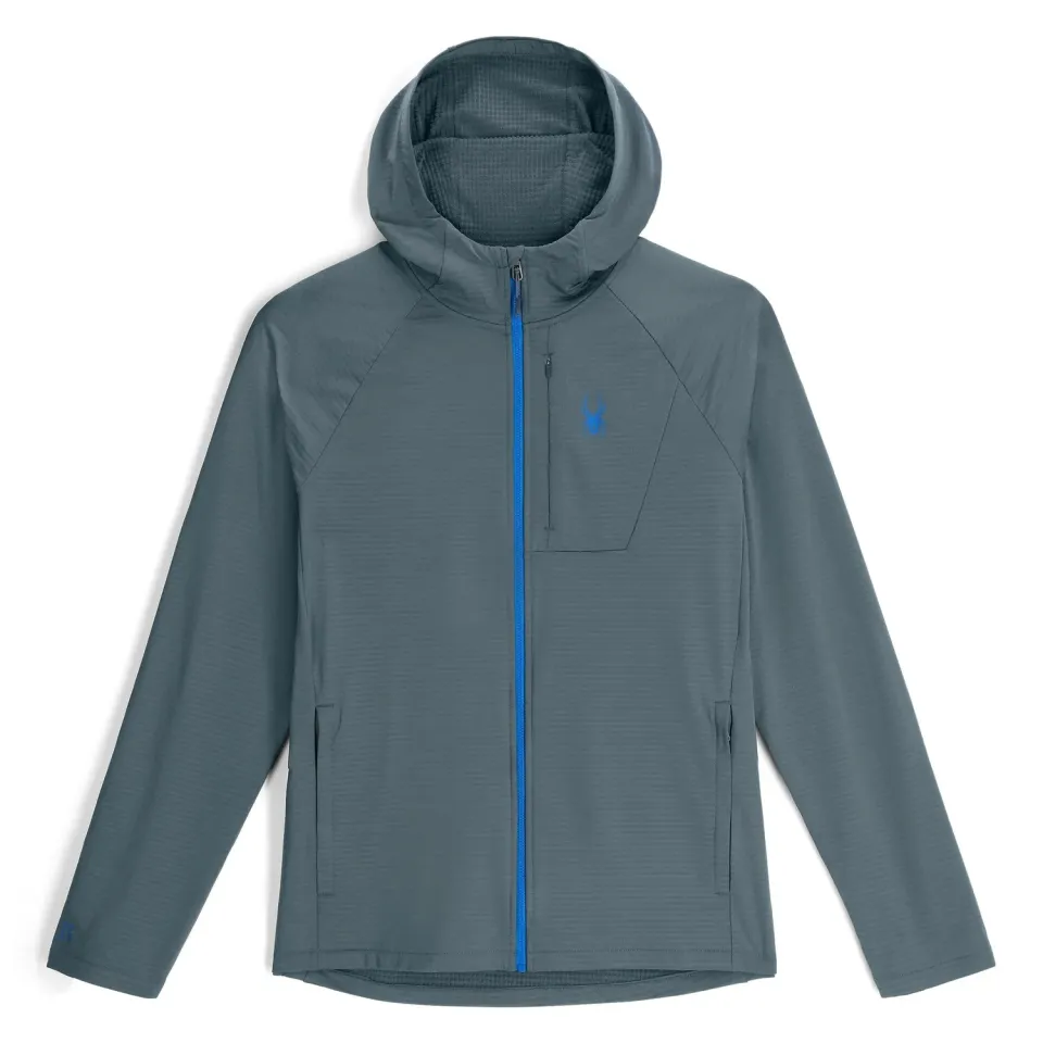 Spyder Gridweb Fleece Hoodie herre slate blue varm