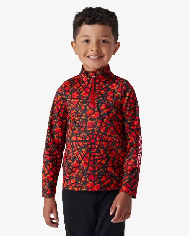 Spyder Challenge Quarter Zip genser barn orange UPF 50+