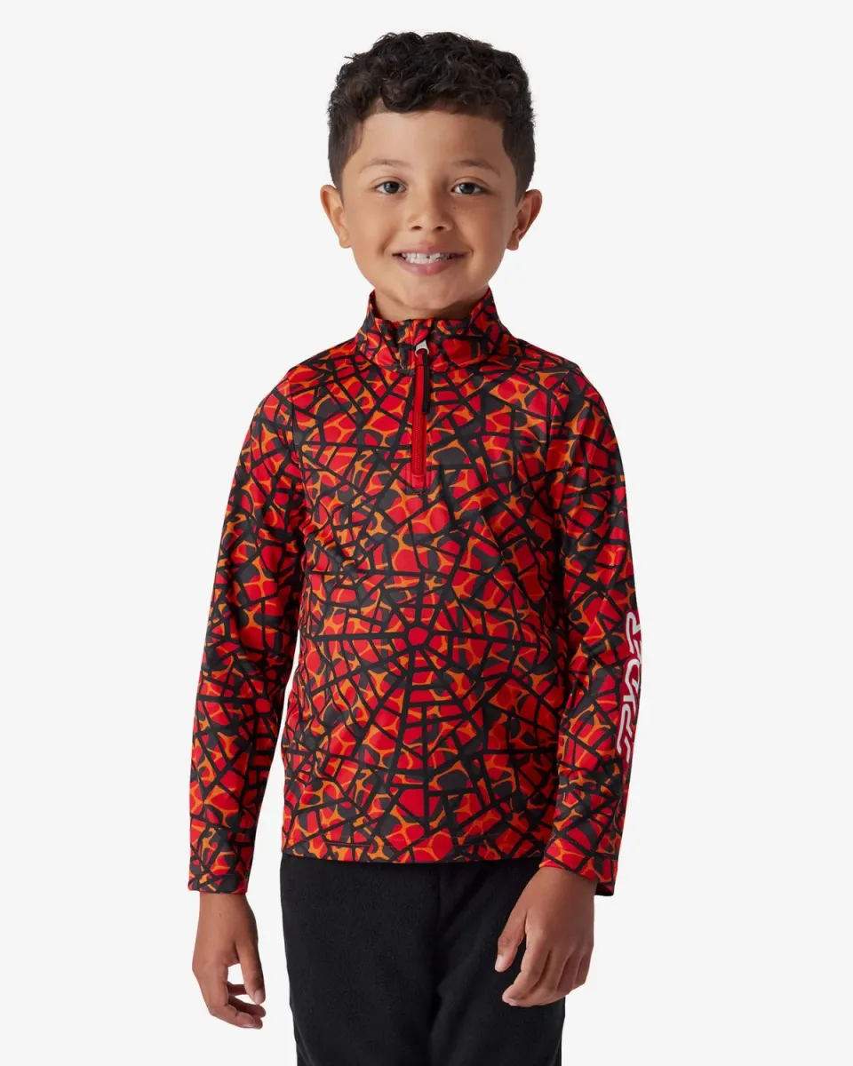 Spyder Challenge Quarter Zip genser barn orange UPF 50+