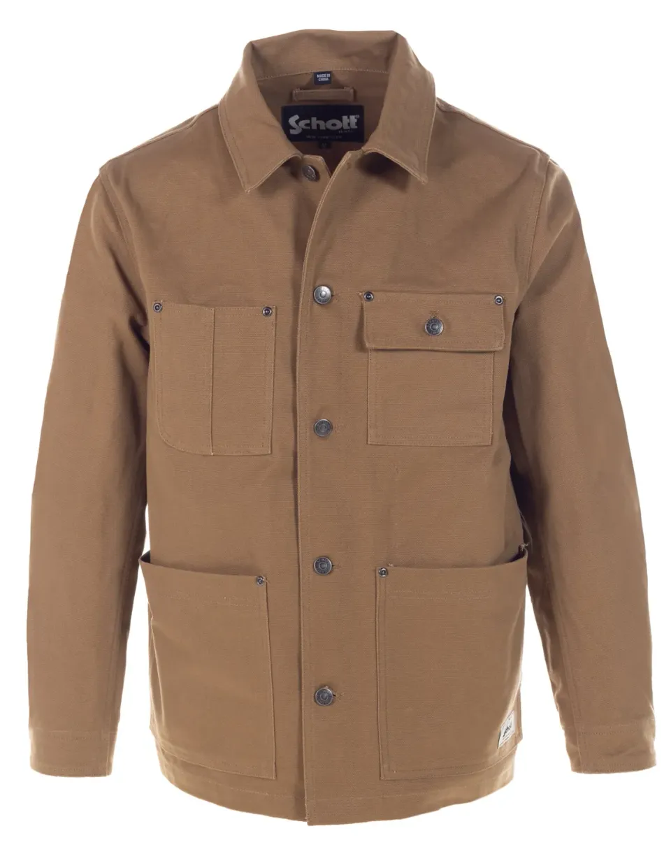 Schott NYC 8205 arbeidsjakke khaki canvas 30"