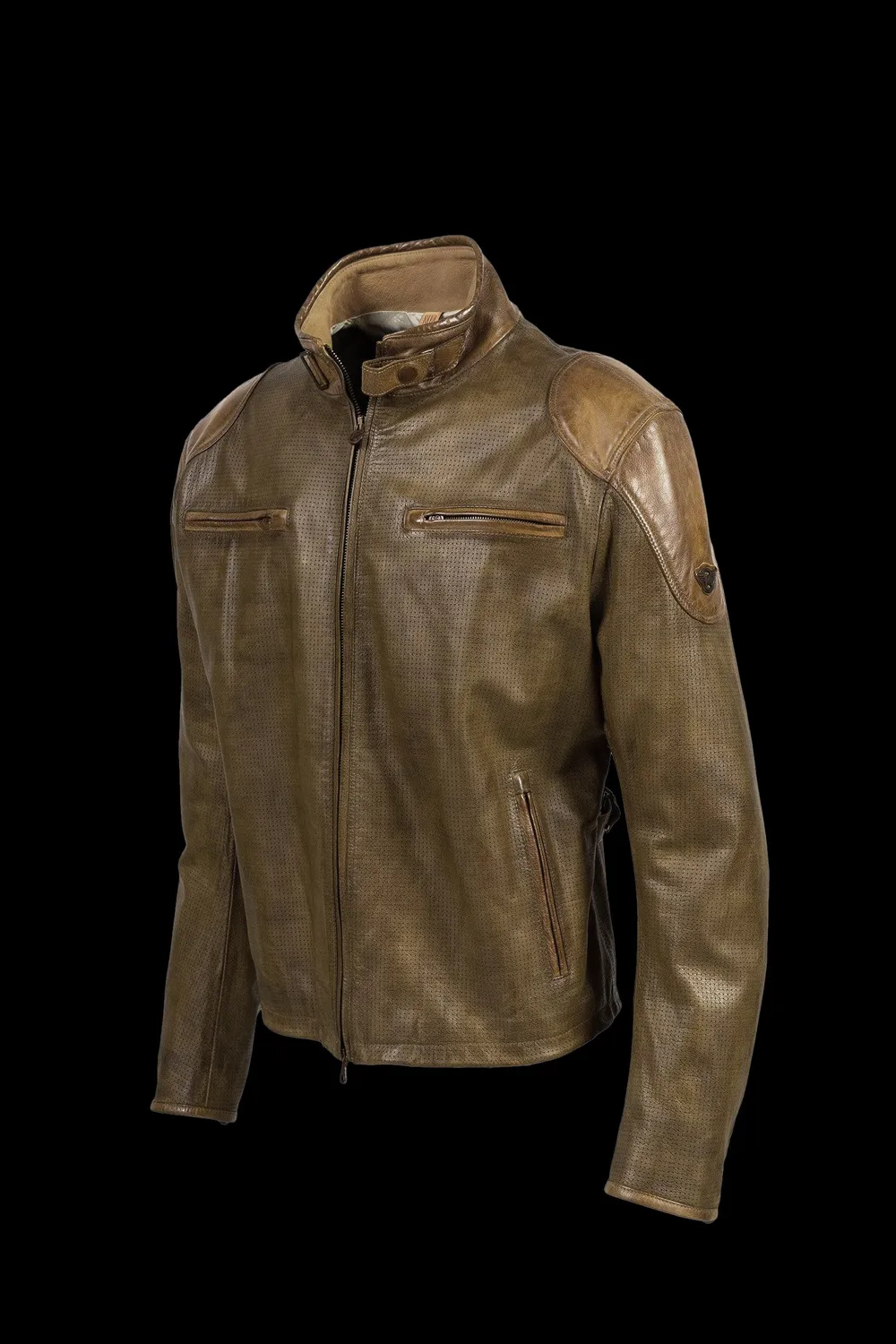 Matchless Osborne Vent Blouson skinnjakke bronse perforert