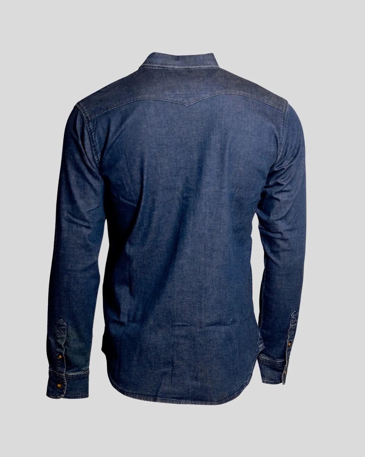 Rokker Nashville denimskjorte Dark Blue elastisk
