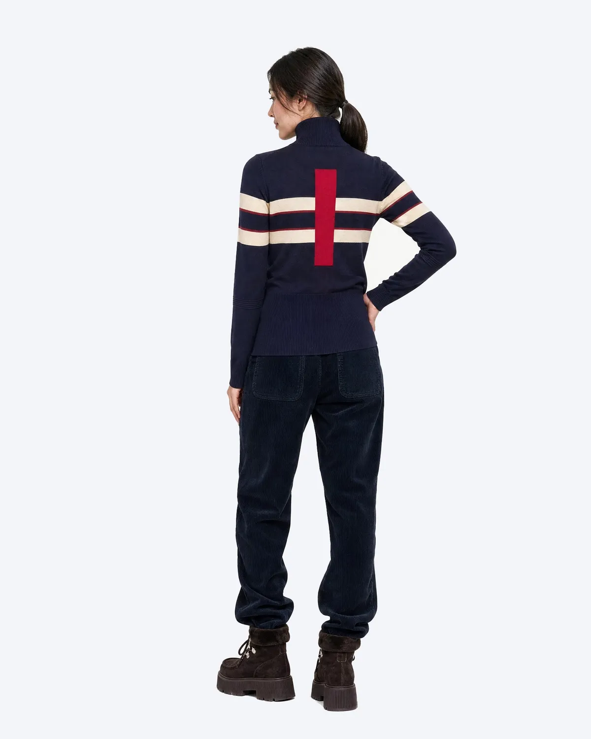 The Mountain Studio Retro K-8 W skigenser Sky Captain merino