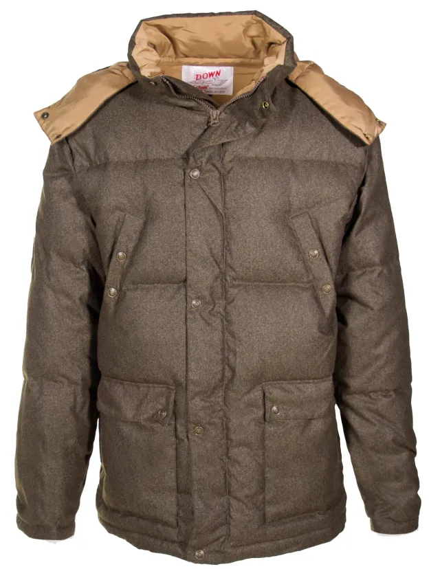 Schott NYC 9040D dunjakke brun foret hette