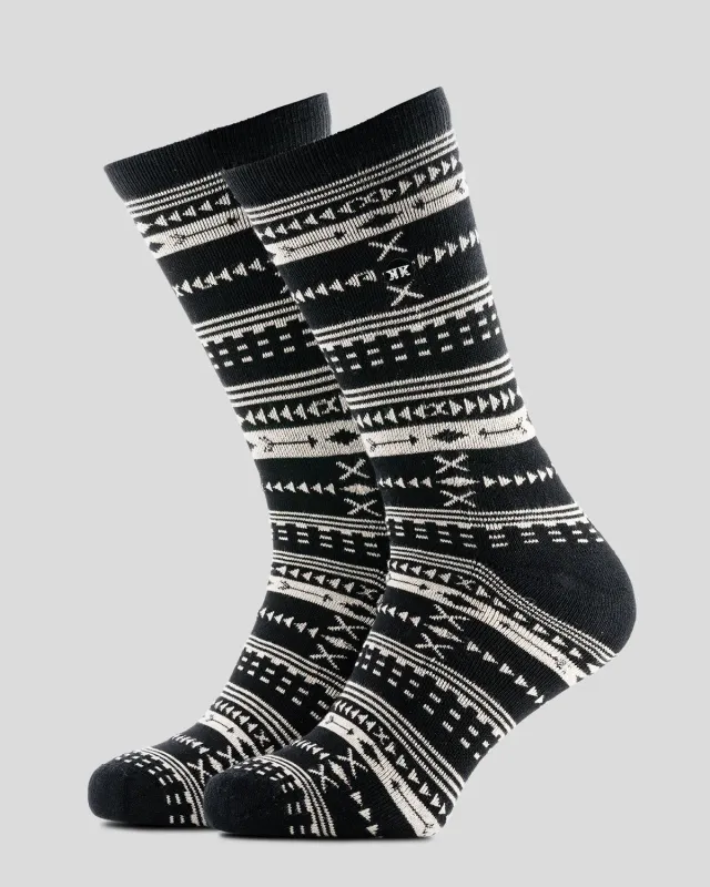Rokker Boho Rokk sokker Black White okologisk