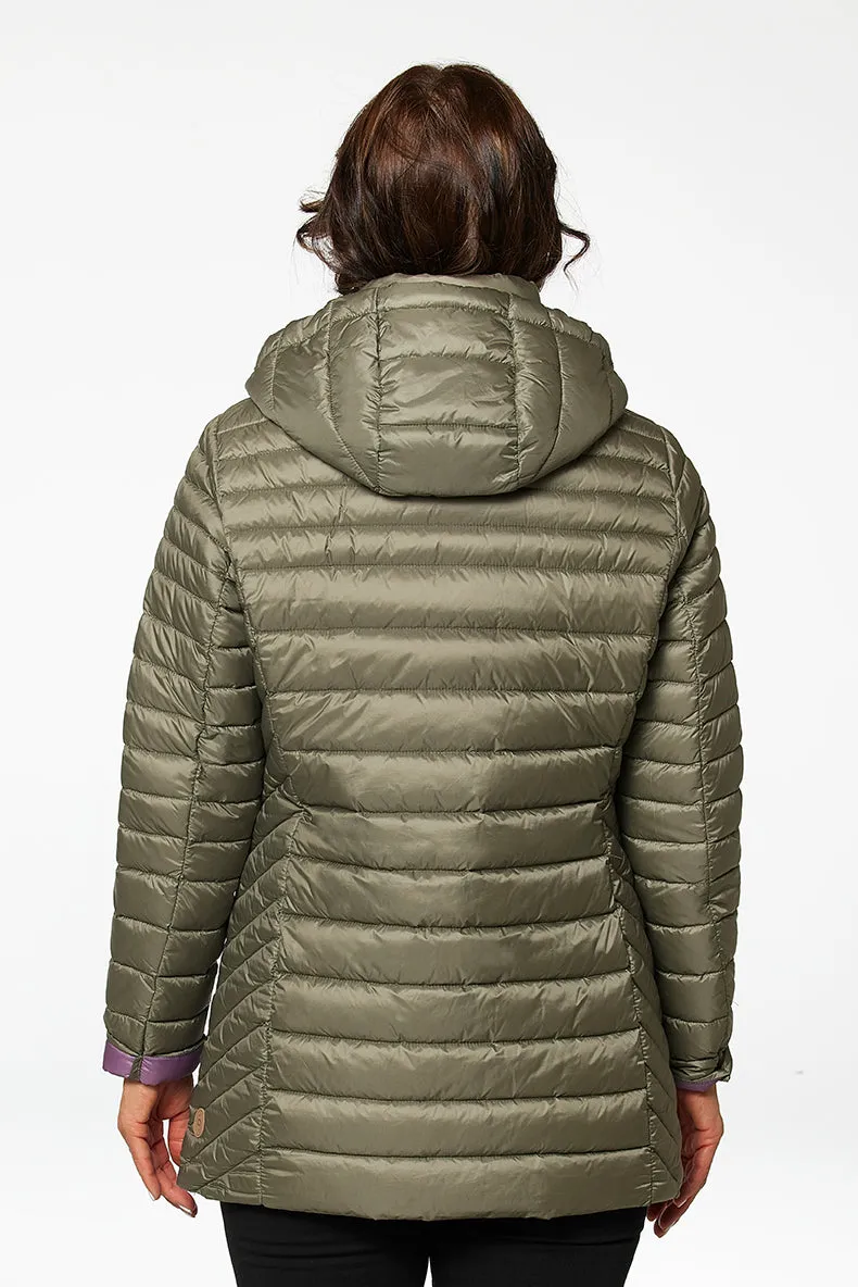 Danwear Albina Light Down dunjakke hunter/lavender lett