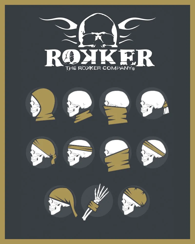 Rokker Tube Moto Stripes tube blå/rød sømløs