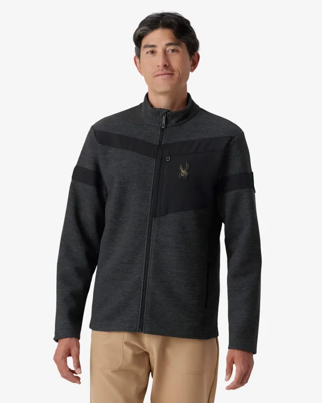 Spyder Wengen fleecejakke Black Melange lett