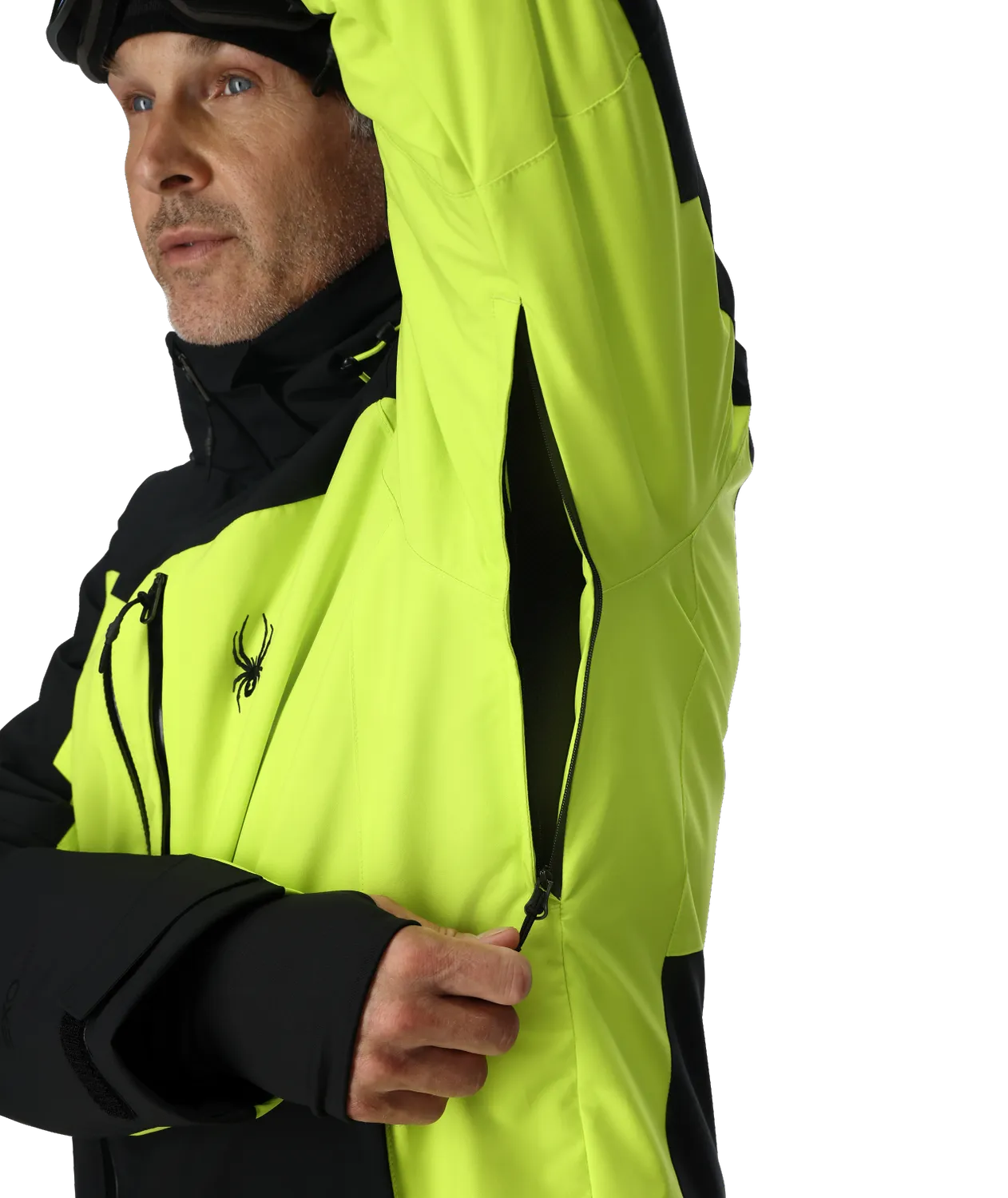 Spyder Copper skijakke Lime isolert 20K